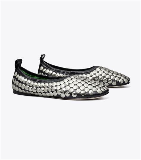 tory burch replica ballet flats|Tory Burch studded ballet flat.